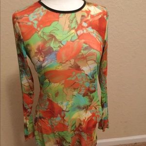 Nautical Sheer Floral Tunic Medium